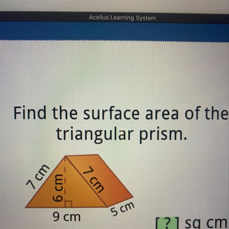 Find the surface area of the triangular prism.-example-1