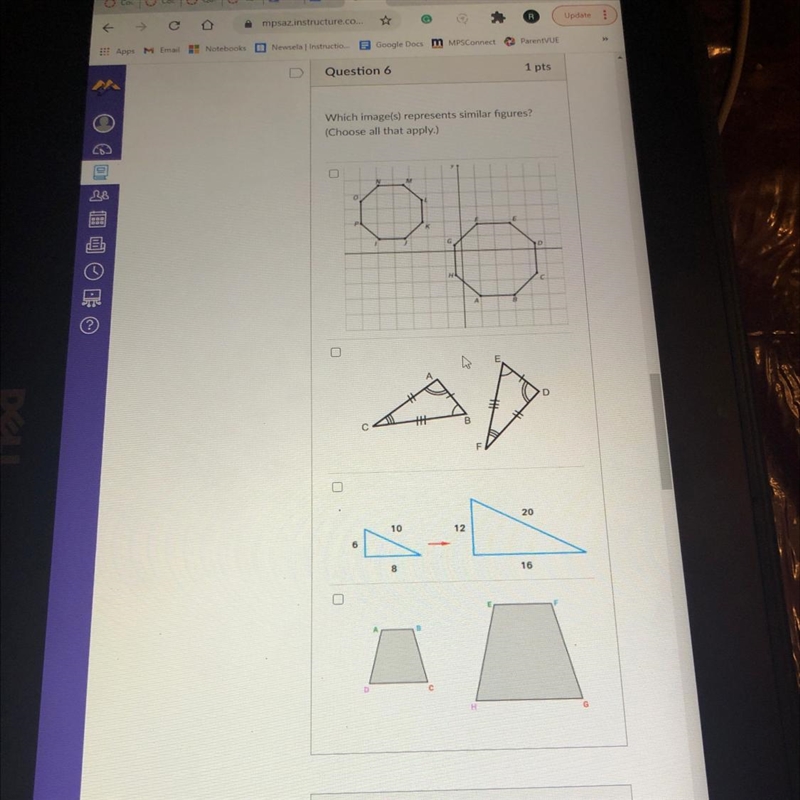 Which image(s) represent similar figures (choose all that apply) Please help me I-example-1