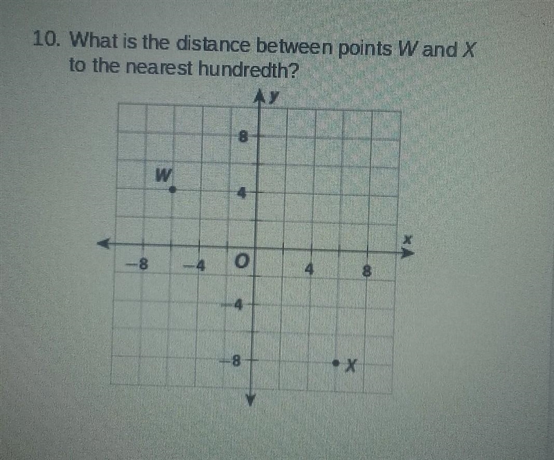 What is the distance between point W and X to nearest hundredth?​-example-1