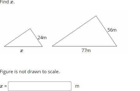 Find x.... Figure is not drawn to scale.-example-1