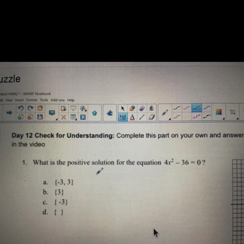 What is the positive solution for the equation-example-1