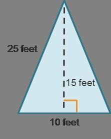 Find the area of the given triangle.-example-1