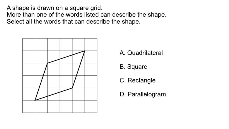 A shape drawn on a square grid. more than one of the words listed can describe the-example-1