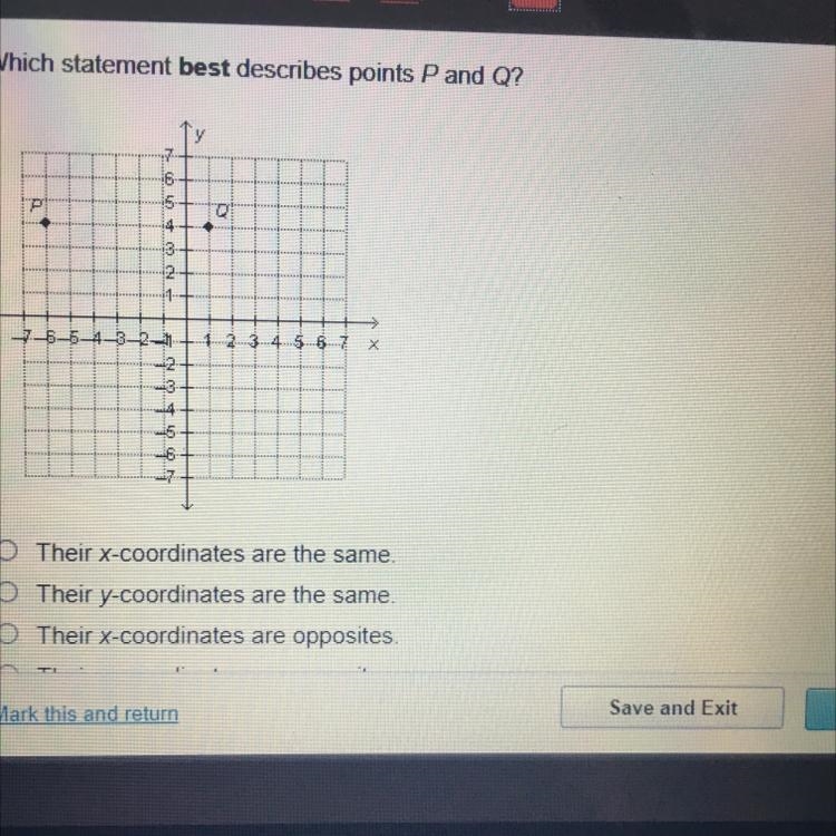 Which statement best describes points P and Q?-example-1