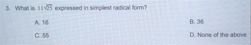 Can anyone find the simplest radical form-example-1