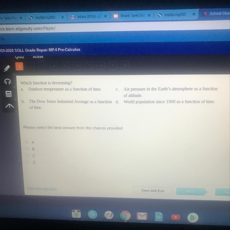 Which function is decreasing?-example-1