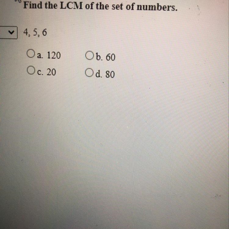 Find the LCM of the set of numbers 4 5 6-example-1