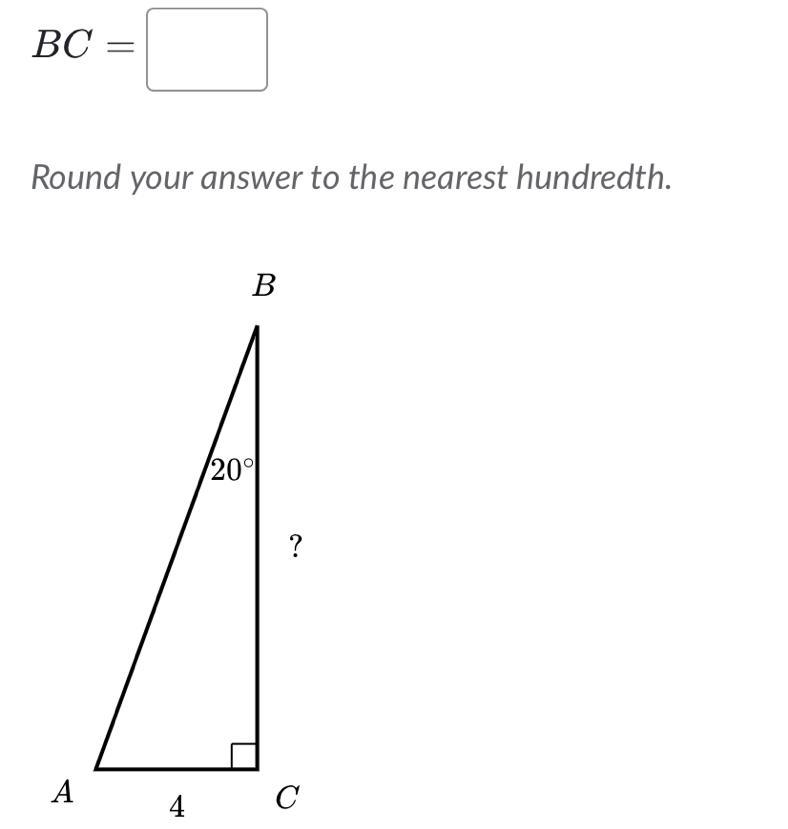 Find the side BC of the triangle.-example-1