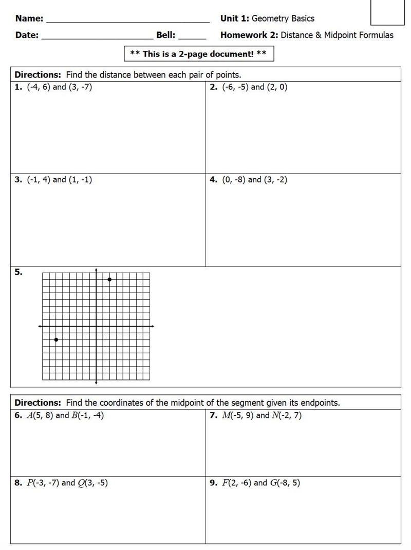 50 points Its really geometry Distance Formula-example-1