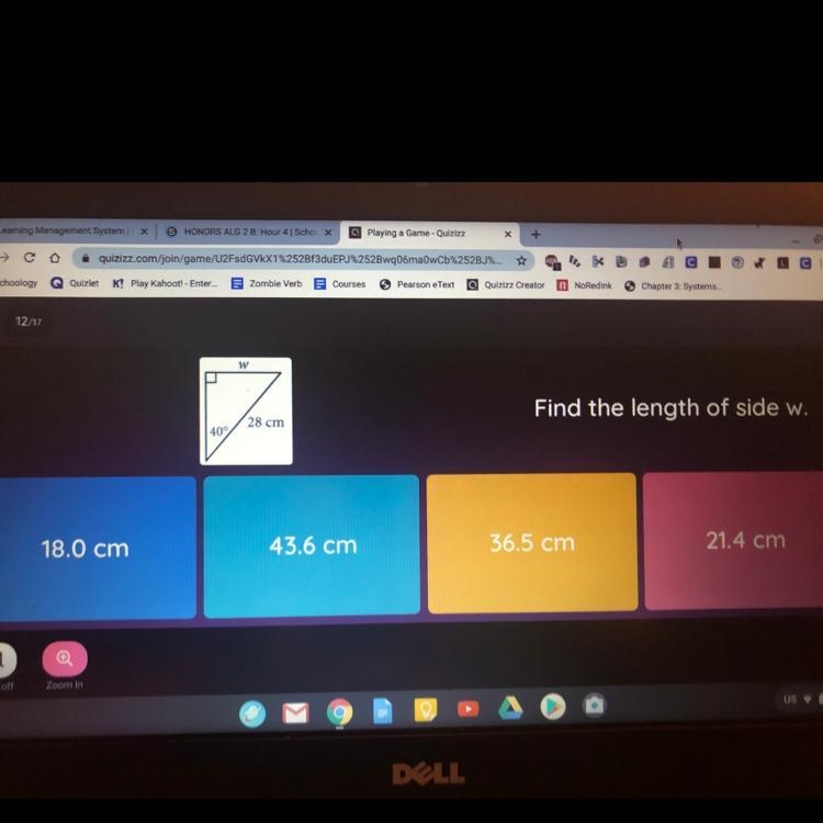 Find the length of side w.-example-1