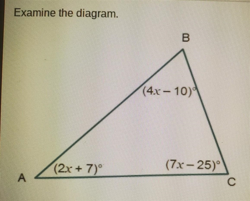 Examine the diagram. Complete the statement by typing the letter of the angle. m______= 54°​-example-1