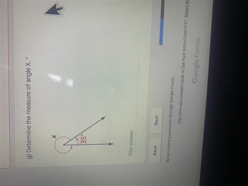 Determine the Measure of angle X-example-1