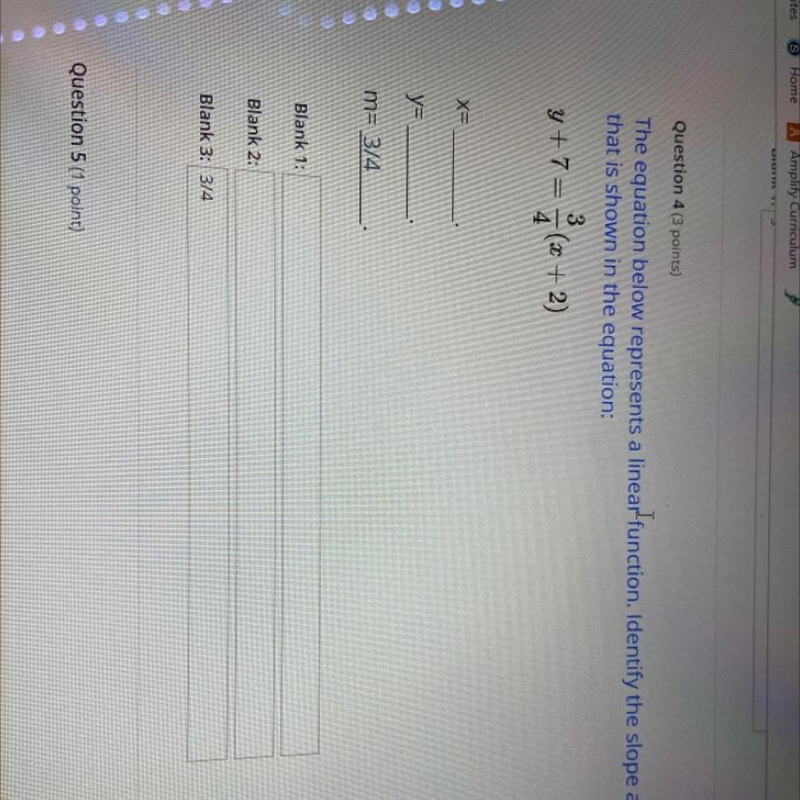 Help me please thank you it would mean a lot to me y+7=3/4(x+2)-example-1