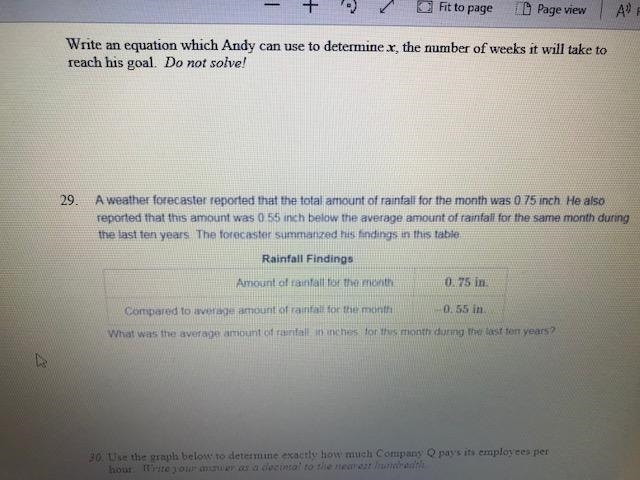 I needed help with question #29. Thank you. Sorry the picture is a bit blurry.-example-1