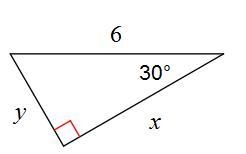 Find x. A. 3√3 B. 3 C. 2√3/3 D. √63-example-1