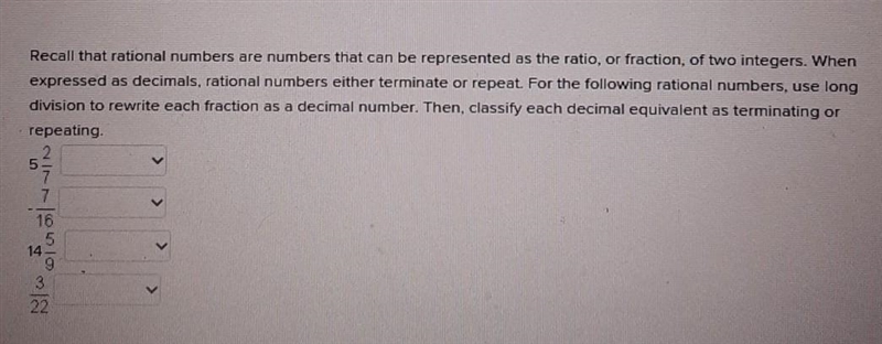 PLEASE HELP!! Drop down answers are repeating or terminating ​-example-1