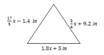 The triangle below is an equilateral triangle. What is the perimeter of the triangle-example-1