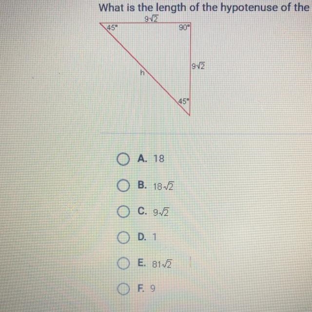 What is the length of the hypotenuse of the triangle?-example-1