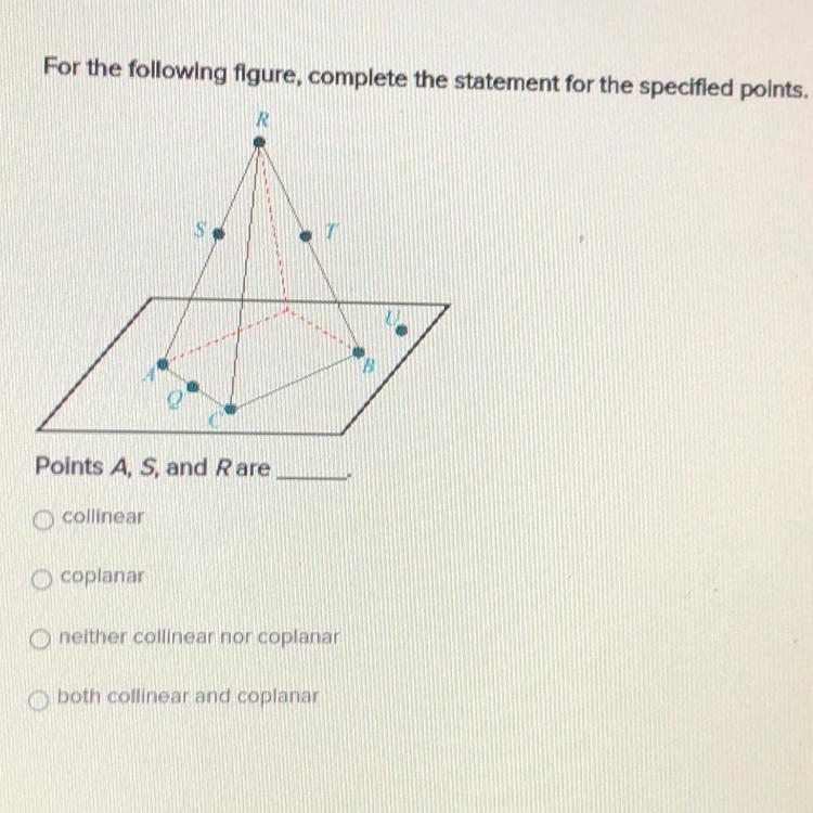 For the following figure, complete the statement for the specified points. Points-example-1