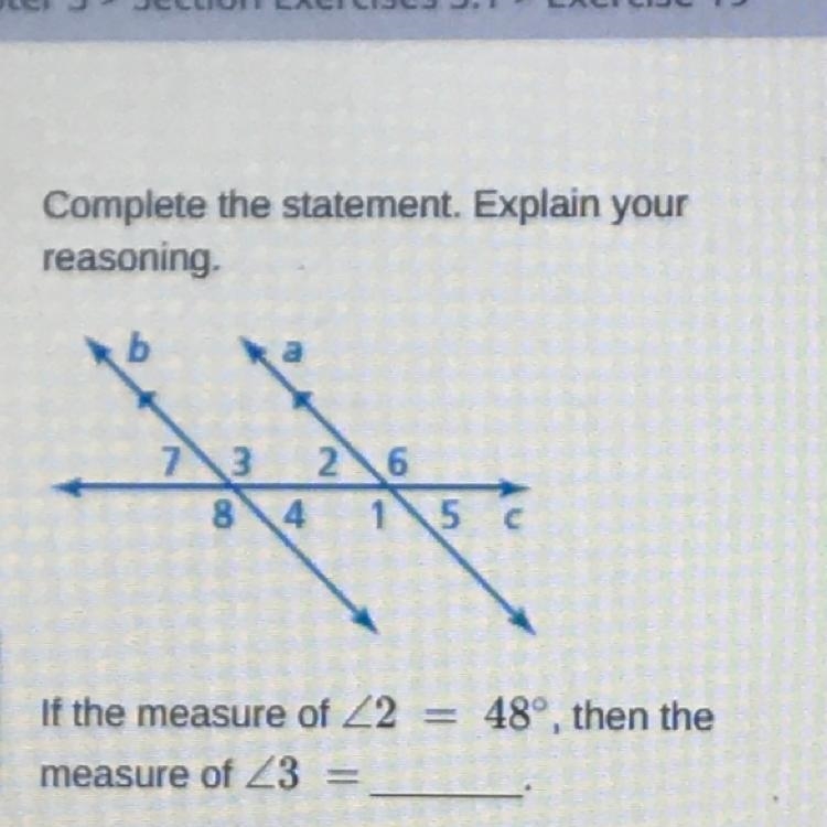 Complete the statement. Explain your reasoning 7 3 26 8 4 15 C-example-1