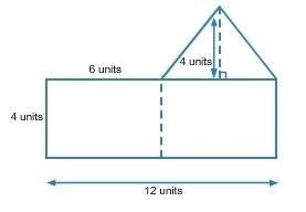 The area of the triangular section is square units. The area of the entire figure-example-1