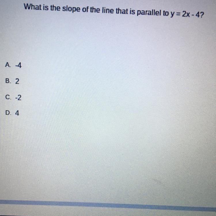 What is the slope of the line that is parallel ^-example-1