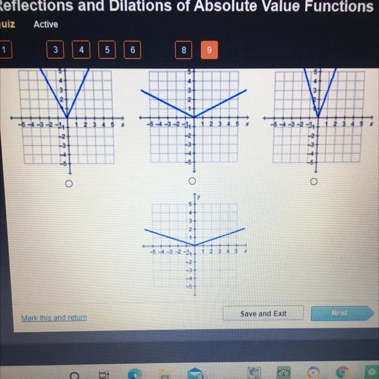 Which graph represents the function f(x) = 1/3|x| ?-example-1