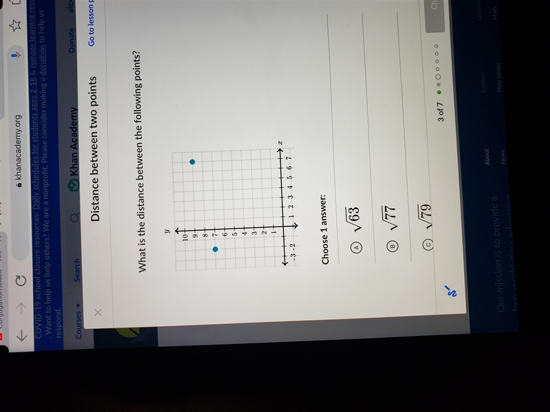 What is the distance between the following points?-example-1