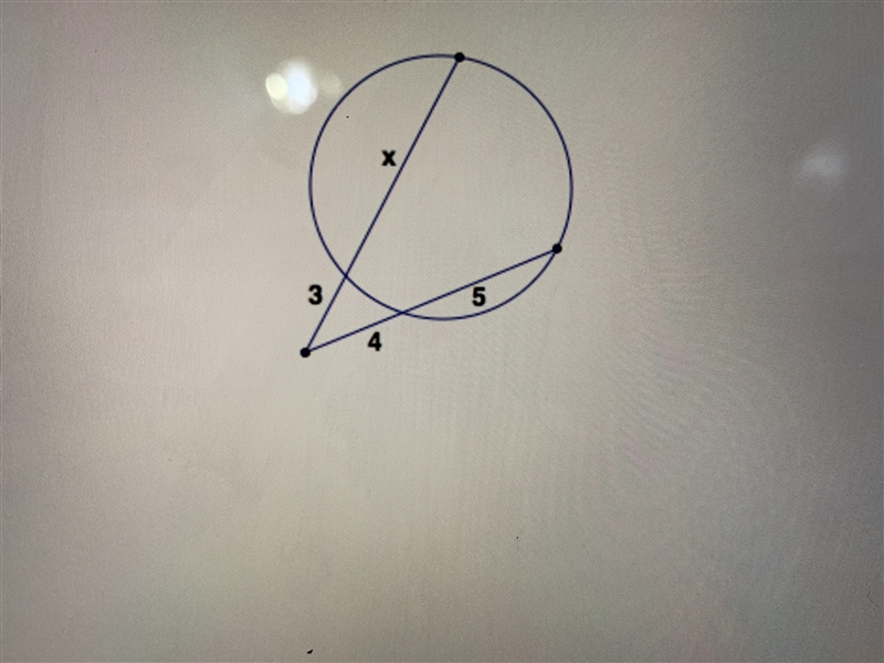 Find x A) 4 B)5 C)6.7 D) 9-example-1