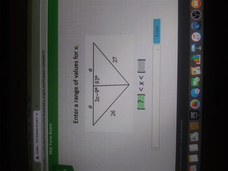 Enter a range of values for x-example-1