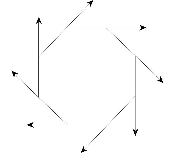 Find the measure of each exterior angle of the regular polygon. PLEASE HELP THIS IS-example-1