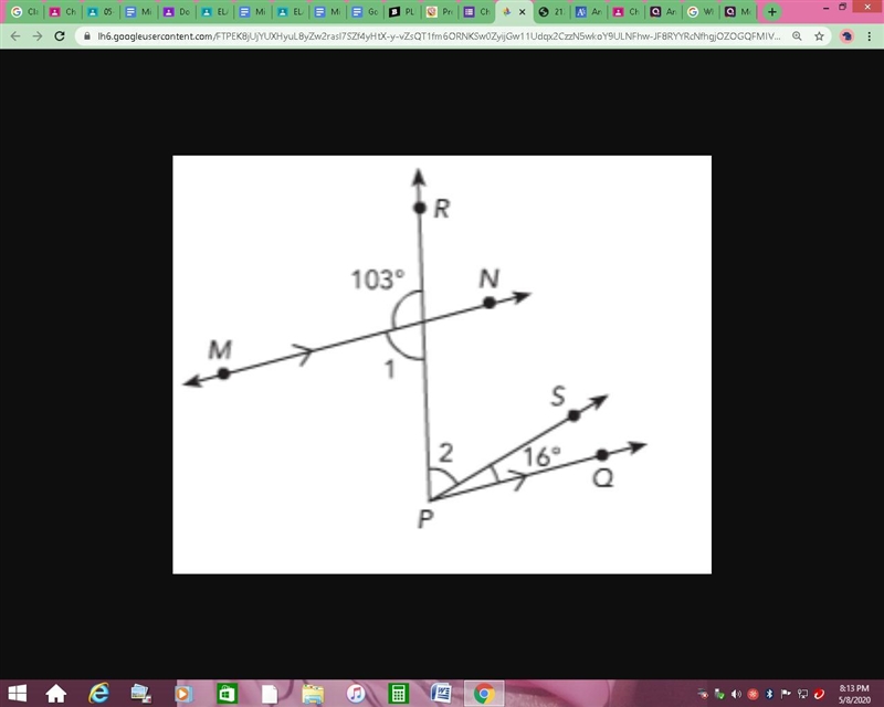 PLEASEE HELPPP MEE!! what is the measure of angle 2?-example-1