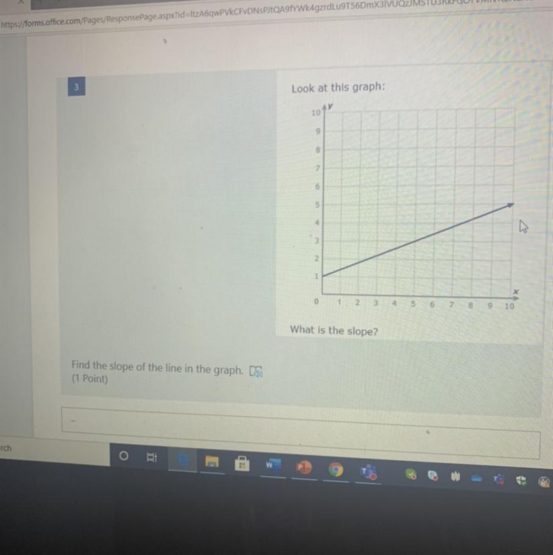 What is the slope? Find the slope of the line in the graph.-example-1