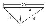 Find the value of X. Please show work.-example-1