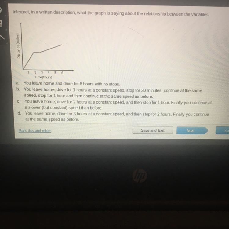 Interpret, in a written description, what the graph is saying about the relationship-example-1