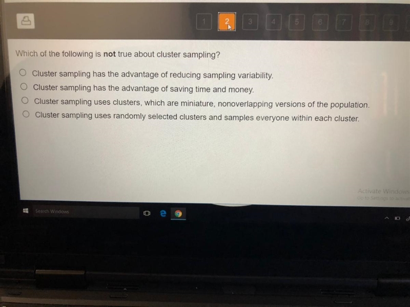 Which of the following is NOT true about cluster sampling? A. B. C. D.-example-1