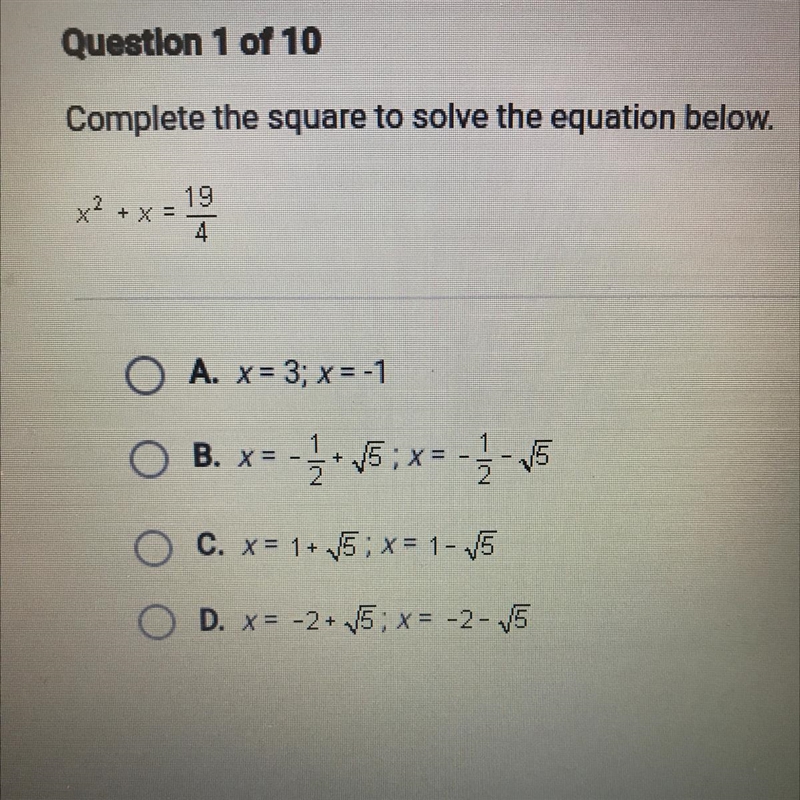 Complete the square to solve the equation below.-example-1