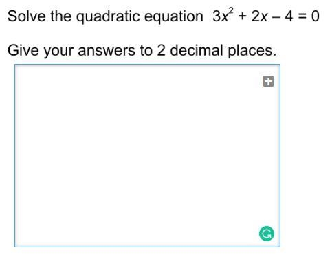 Solve the quadratic equation 3x²+2x-4=0-example-1