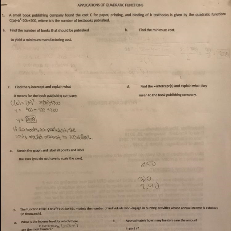 Applications of Quadratic Functions. Please help! Ignore C. I keep getting imaginary-example-1