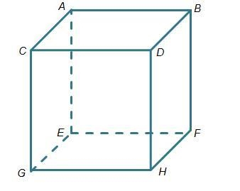 Which is a diagonal through the interior of the cube A. AD B. BG C. CE D. DF-example-1