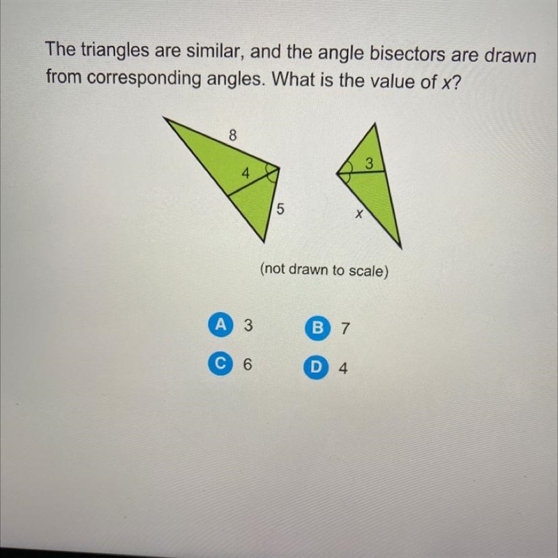 The triangles are similar, and the angle bisectors are drawn from corresponding angles-example-1