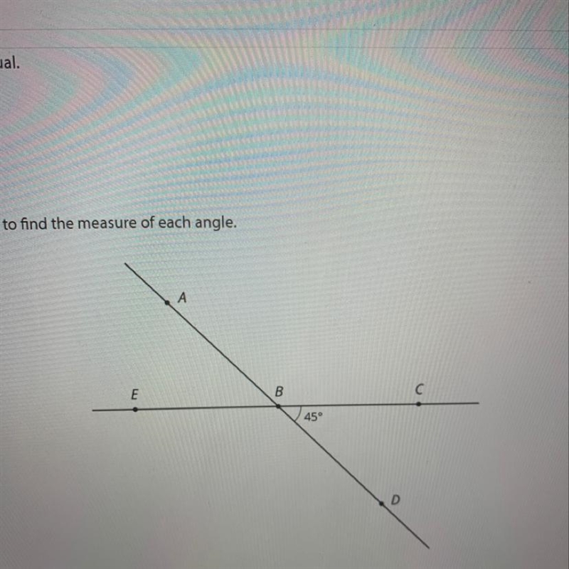 Use the diagram to find the measure of each angle.-example-1