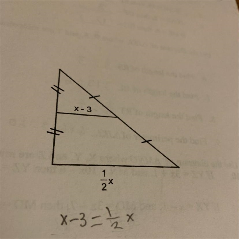 X-3=1/2x find x please help-example-1