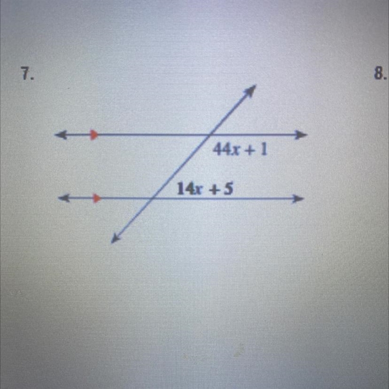 Write and solve an equation to find the value of x and the missing angle measures-example-1