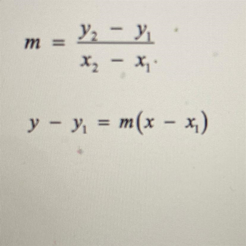 Find an equation of the line passing through the points (3, 7 )and (-1, 4). Write-example-1