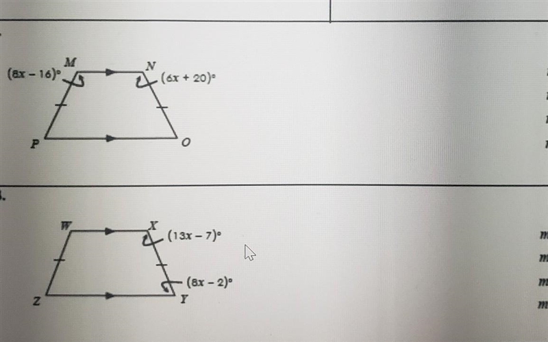 I have to find angles mnop for 7 and wxyz for 8​-example-1