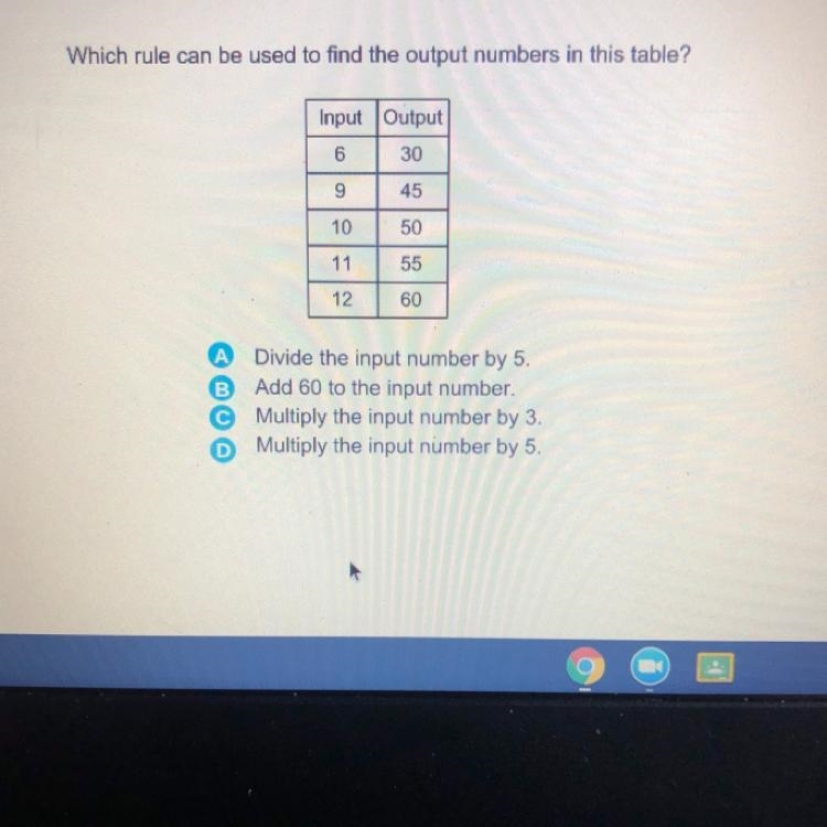 Which rule can be used to find the output numbers in this table?-example-1