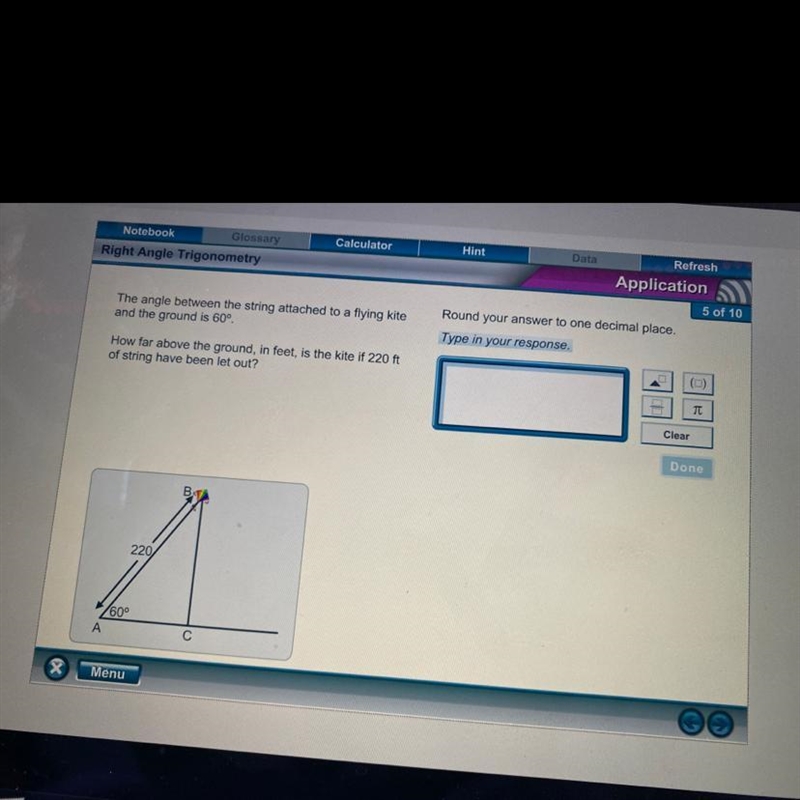 Right Angle Trigonometry Applicatio 5 of 10 Round your answer to one decimal place-example-1