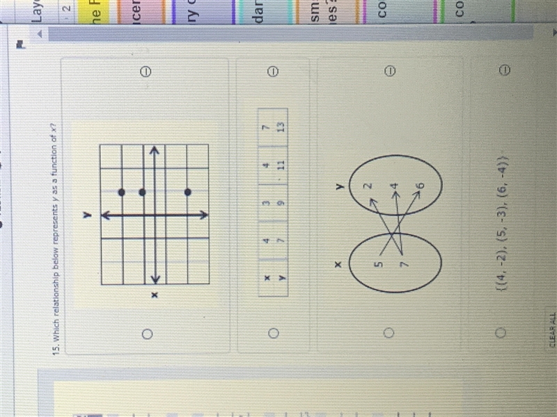 PLEAASEEE HELP !! Question: Which relationship below represents Y as a function of-example-1