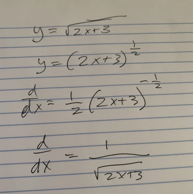 Would this be correct even though I didn’t use the chain rule to solve?-example-1